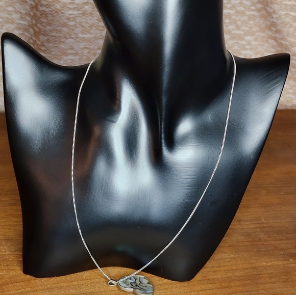 Sterling silver with abalone pendant - Picture 5 of 12